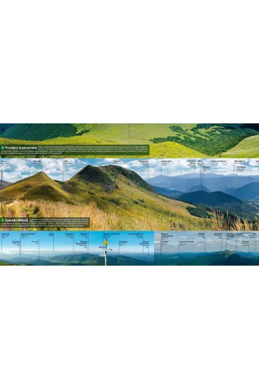 Bieszczady Mapa panoramiczna laminowana mapa turystyczna 1:60 000