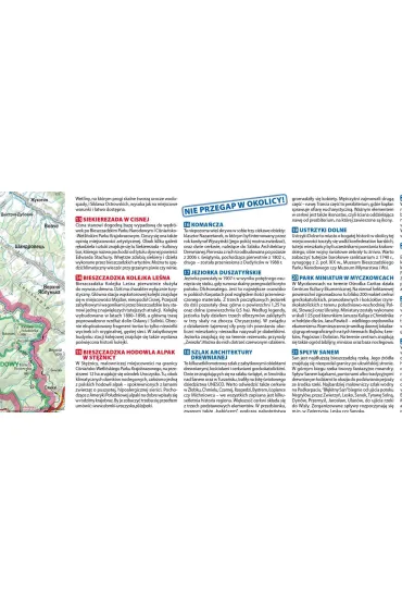 Bieszczady Mapa panoramiczna laminowana mapa turystyczna 1:60 000