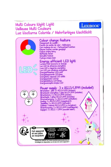 Lampka nocna 3D Jednoro�ec Lexibook NLJ01UNI