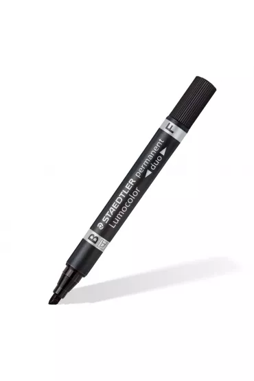 Staedtler Pisak dwustronny Lumocolor Duo, czarny, wodoodporny, F, M �ci�ta ko�c�wka