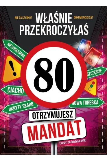 Armin Style KARNET URODZINY 80 B6 Z KOP AS GM-1276 FOL