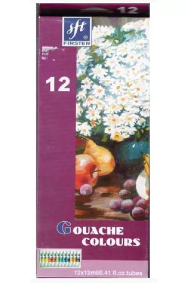 Titanum Farby gwasze w tubie 12 kolor�w