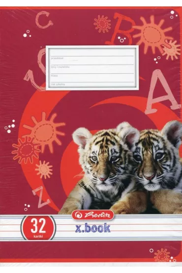 Herlitz Zeszyt A5 Animals dwie linie 32 kartki 10 szt.
