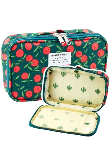 LeanToys Pi�rnik szkolny Wi�nie zielony 22,5cm