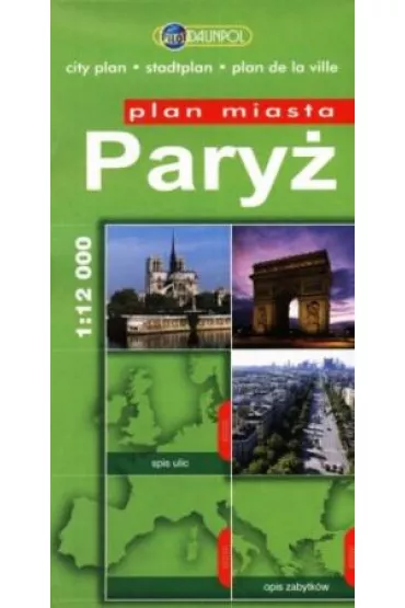 Pary�. Plan miasta w skali 1:12 000