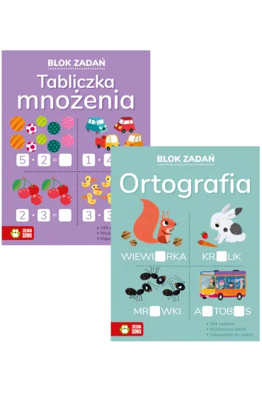 Pakiet Blok zada�: Tabliczka mno�enia, Ortografia