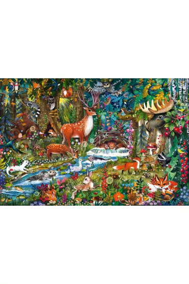 Puzzle 150 el. PQ Zwierz�ta w lesie Schmidt