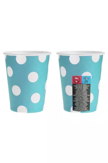 Godan Kubki papierowe w groszki PF-KGBL 270 ml 6 szt.
