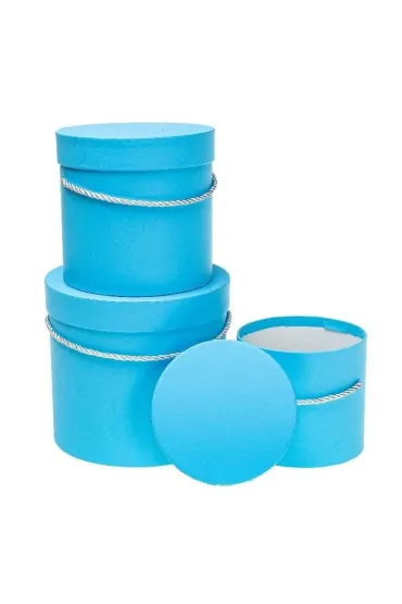 Rozette Pude�ko Flower Box niebieski 3 szt.