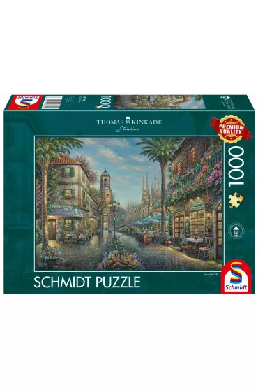 Puzzle 1000 el. PQ THOMAS KINKADE Hiszpa�ska uliczka Schmidt - Thomas  Kinkade