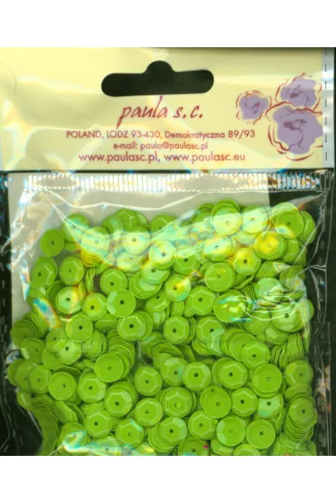 Cekiny pastelowe Paula trawiaste 7mm 12g (CE-6B23)