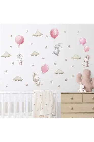 Naklejki na �cian� do pokoju dziecka r�owe balony