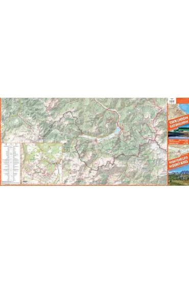 Montenegro Mountains G�ry Czarnog�ry trekking map 1:65 000 laminat 2024