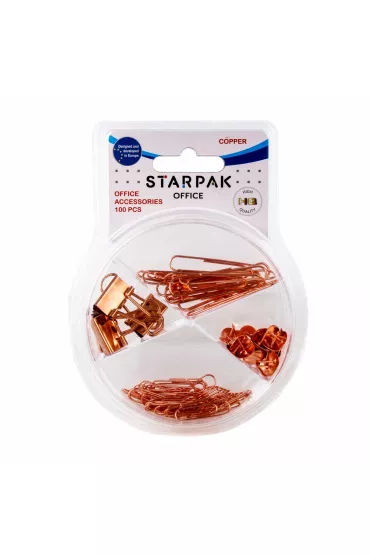Starpak Akcesoria biurowe miedziane 100 szt.