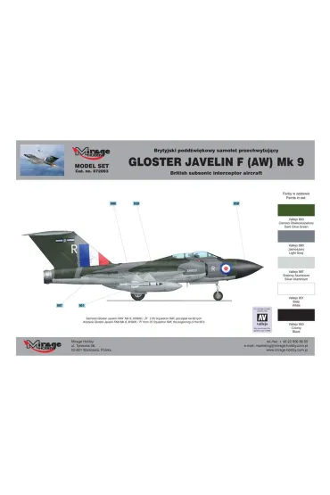 Samolot Przechwytuj�cy "GLOSTER JAVELIN" Mirage Hobby