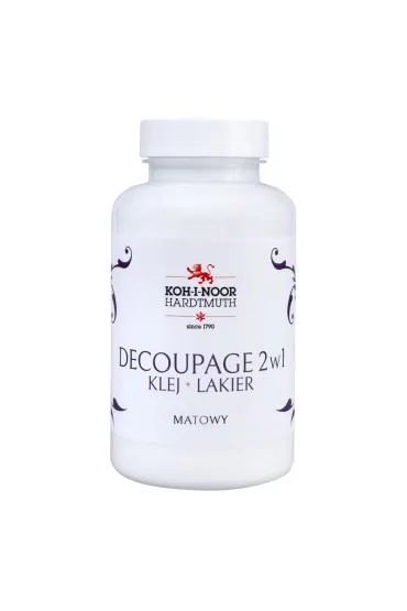 Koh-I-Noor Klej 2w1 z lakierem do decoupage mat 200ml