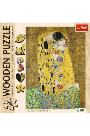 Puzzle drewniane 200 el. Poca�unek Gustav Klimt Trefl