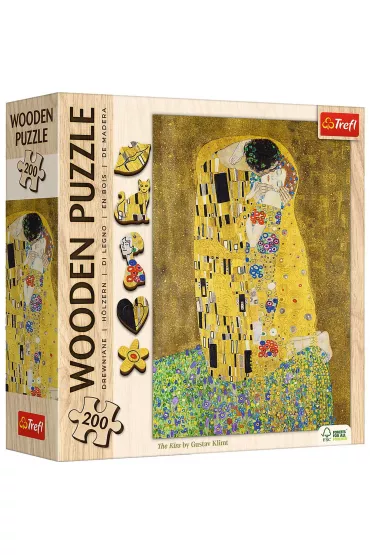 Puzzle drewniane 200 el. Poca�unek Gustav Klimt Trefl