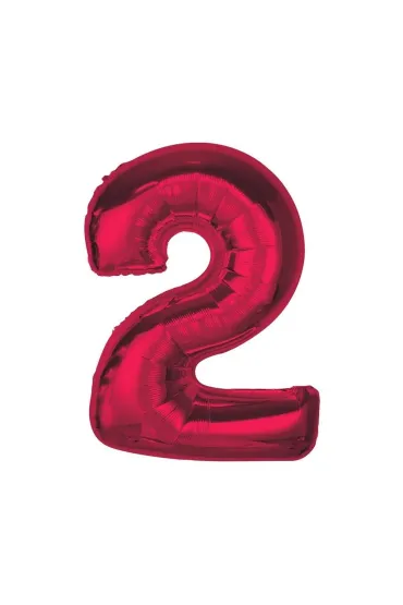 Godan Balon foliowy cyfra 2 czerwona Smart 92cm