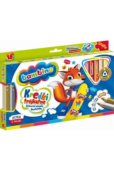 St. Majewski Kredki tr�jk�tne drewniane Bambino 18 szt.