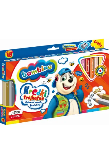St. Majewski Kredki tr�jk�tne drewniane Bambino 18 szt.