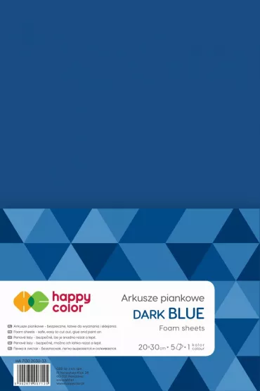 Happy Color Arkusze piankowe A4, granatowe, 5 arkuszy 5 szt.
