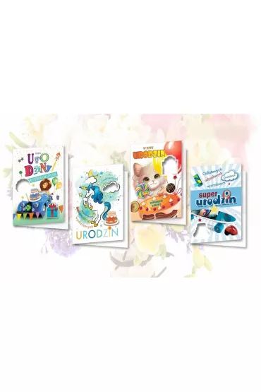 Top Graphic Karnet B6 brokatowany z nalepk� MIX 10 szt.