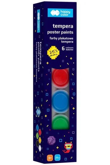 Farby plakatowe Pixi Planet 6 kolor�w Happy Color 150 ml