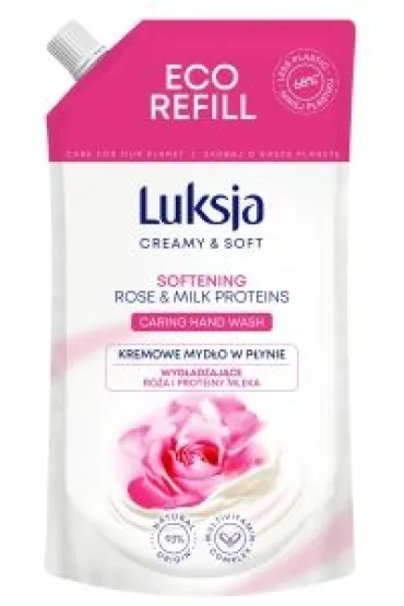 Luksja Wyg�adzaj�ce kremowe myd�o w p�ynie R�a & Proteiny Mleka - zapas 400 ml