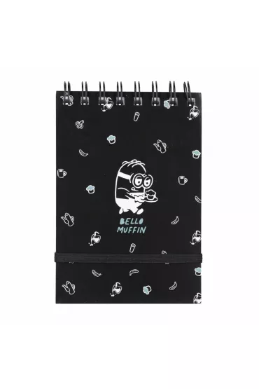 Ko�onotes A6 zamykany na gumk� Minionki kratka 96 kartek