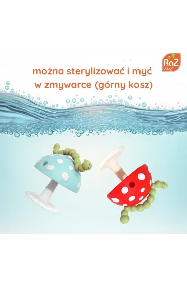 Gryzak Chompy z przyssawk�, czerwony RazBaby