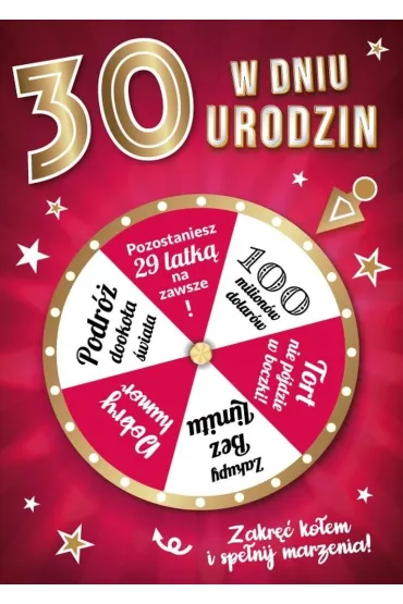 Armin Style KARNET URODZINY 30 B6 Z KOP AS GM-1064 FOL