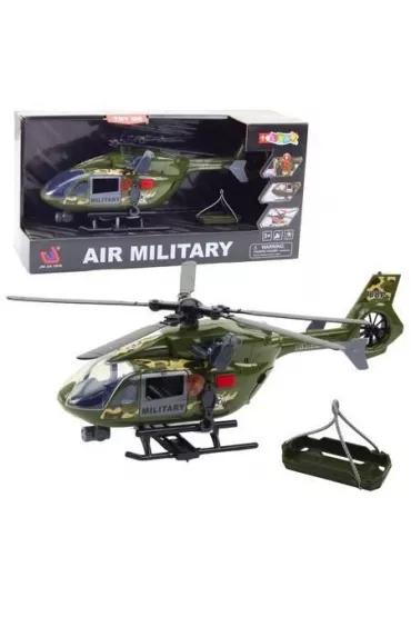 Helikopter wojskowy hak + nosze + �wiat�o 1:12 LeanToys