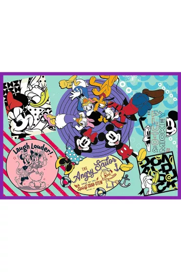 Puzzle 4x250 el. Seria przyg�d Myszki Miki Trefl