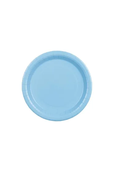 PartyDeco Talerzyki papierowe jasny niebieski 23cm 6 szt