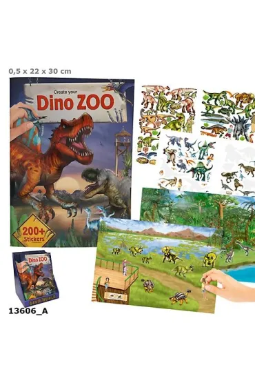 Zestaw kreatywny z naklejkami Dino ZOO 13606A
