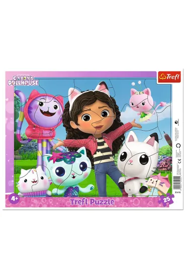 Puzzle ramkowe 25 el. Poznaj Gabi. Koci Domek Gabi Trefl