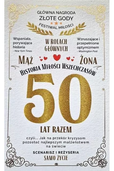 Yeku Karnet 50 rocznica �lubu - z�ote gody
