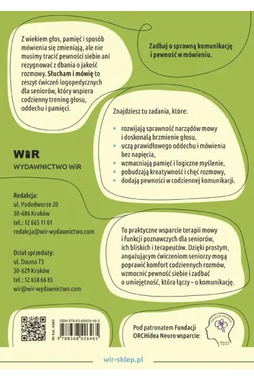 S�ucham i m�wi� �wiczenia komunikacji j�zykowej dla senior�w - Magdalena Walczak, Anna  Brych