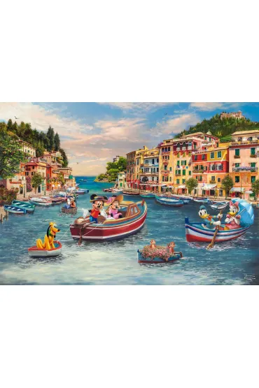 Puzzle 1000 T.Kinkade PQ Myszka Miki & Minnie Wakacje we W�oszech Disney 114003 Schmidt