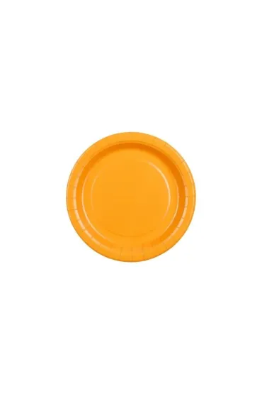 PartyDeco Talerzyki papierowe jasny pomara�czowy 18cm 6 szt