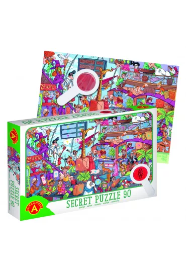 Puzzle obserwacyjne z lup� 90 el. Lotnisko Alexander