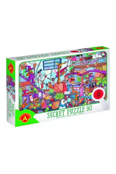 Puzzle obserwacyjne z lup� 90 el. Lotnisko Alexander