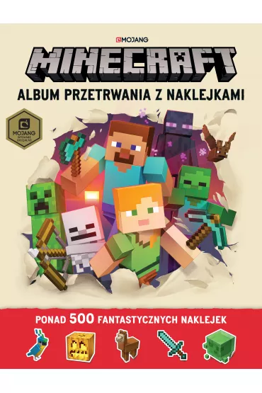 Minecraft Album przetrwania z naklejkami