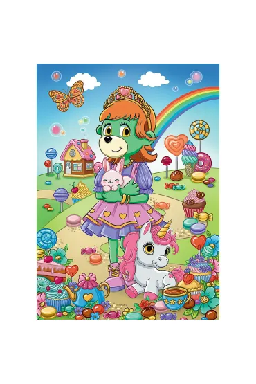 Puzzle 100 el. Glitter. Brokatowa Trefliki