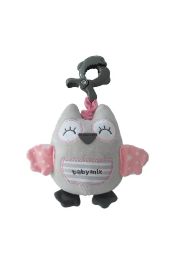 Zawieszka pluszowa Sowa r�owa Baby Mix