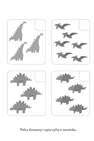 Niezwyke dinozaury. Koloruj, znajduj, naklejam