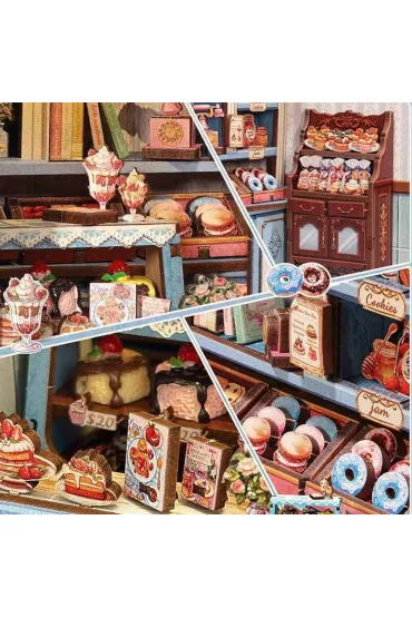 Puzzle Miniaturowy domek Book Nook S�odka czekolada Habarri