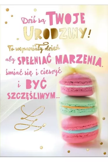Kukartka Karnet PR-360 Urodziny Makaroniki