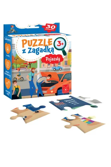 Puzzle 30 el. z Zagadk�. Pojazdy Kangur